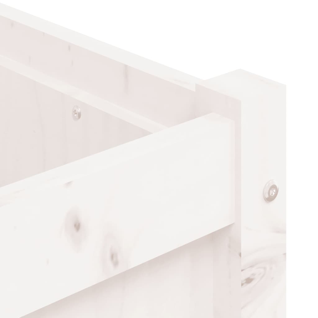 Hageplantekasse hvit 180x50x50 cm heltre furu