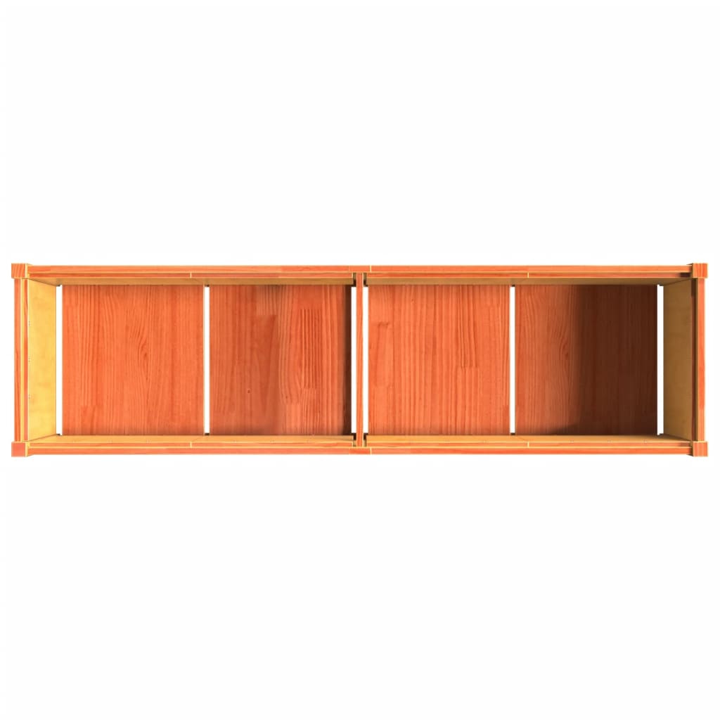 Hageplantekasse voksbrun 180x50x50 cm heltre furu