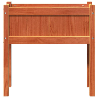 Hageplantekasse med ben voksbrun 70x31x70 cm heltre furu