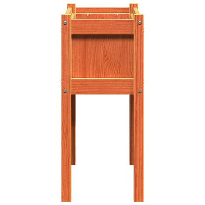 Hageplantekasse med ben voksbrun 70x31x70 cm heltre furu