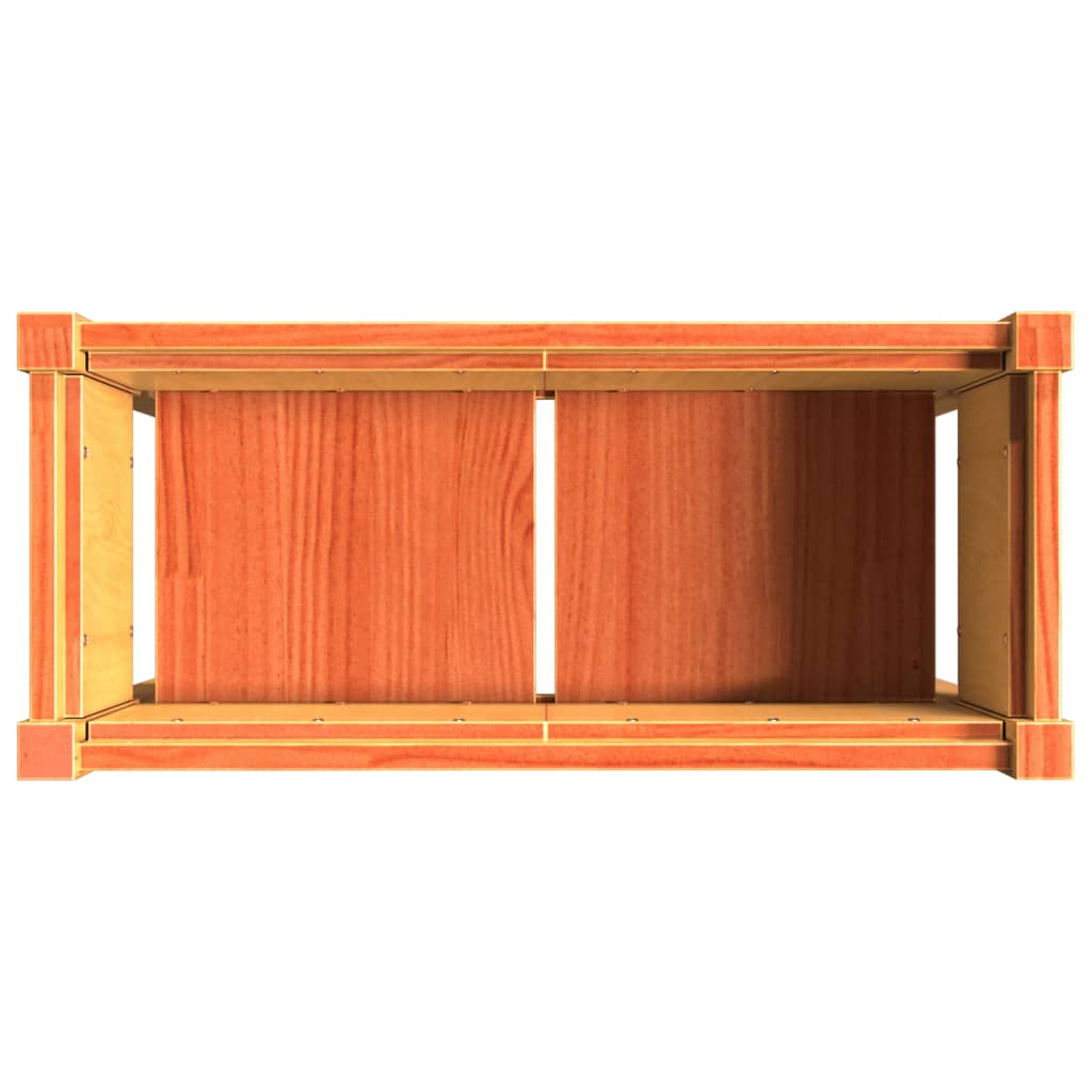 Hageplantekasse med ben voksbrun 70x31x70 cm heltre furu