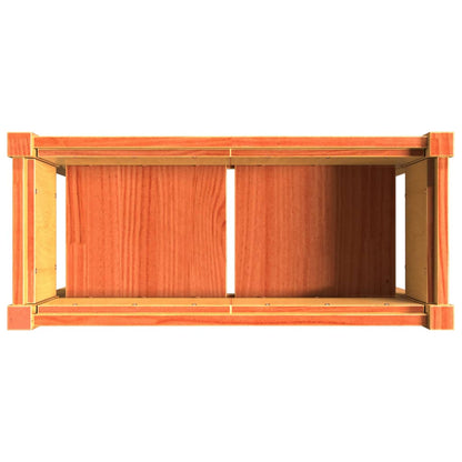 Hageplantekasse med ben voksbrun 70x31x70 cm heltre furu