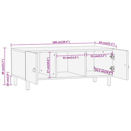 Salongbord 100x54x40 cm heltre mango