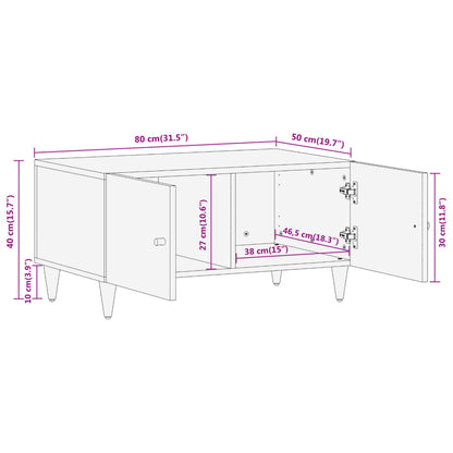 Salongbord 80x50x40 cm heltre furu