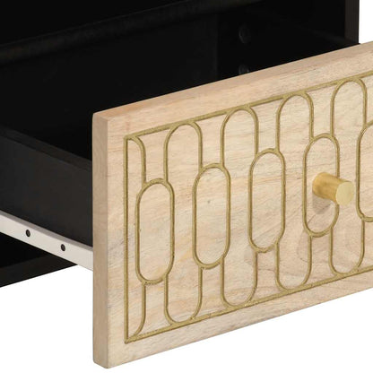 Nattbord 2 stk 40x33x46 cm heltre mango