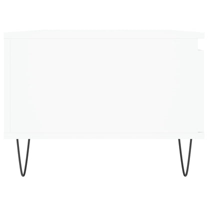 Salongbord hvit 90x50x36,5 cm konstruert tre
