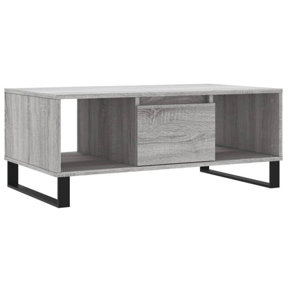 Salongbord grå sonoma 90x50x36,5 cm konstruert tre