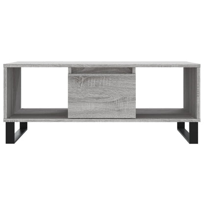 Salongbord grå sonoma 90x50x36,5 cm konstruert tre