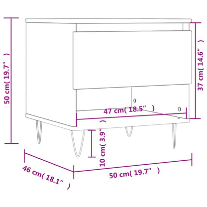 Salongbord svart 50x46x50 cm konstruert tre