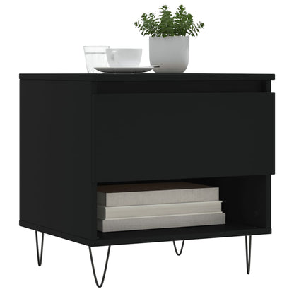 Salongbord 2 stk svart 50x46x50 cm konstruert tre
