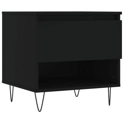 Salongbord 2 stk svart 50x46x50 cm konstruert tre