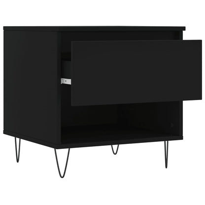 Salongbord 2 stk svart 50x46x50 cm konstruert tre