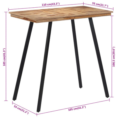 Sammenleggbart barbord 110x55x105 cm heltre teak
