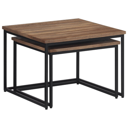 Stablebare sofabord 2 stk heltre teak