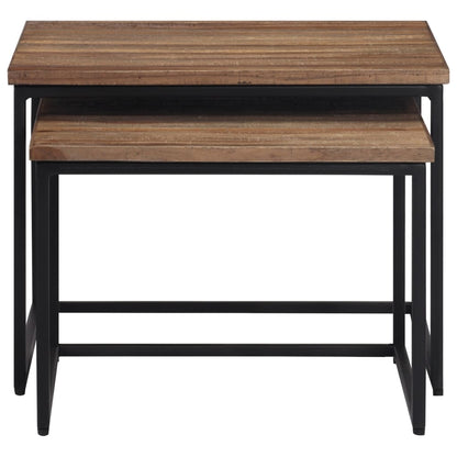 Stablebare sofabord 2 stk heltre teak