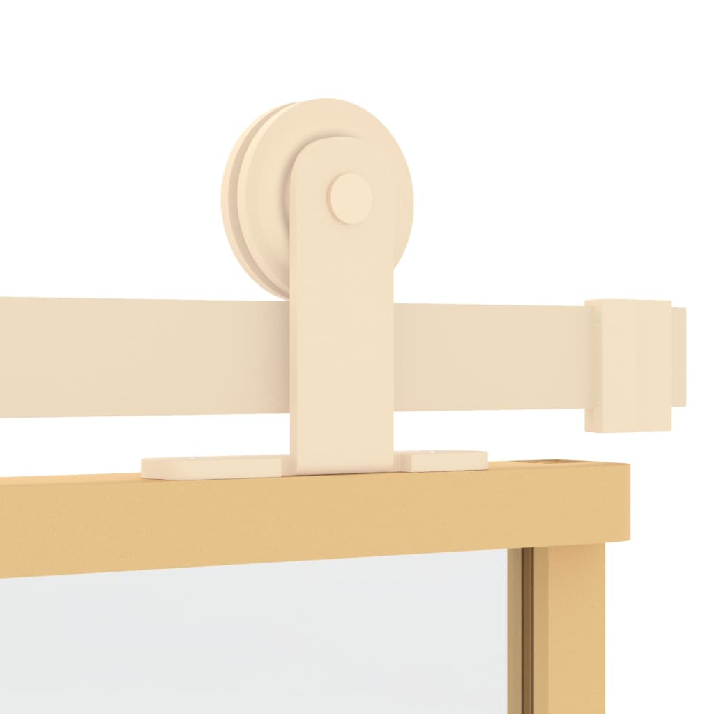 Skyvedør gull 76x205 cm gjennomsiktig ESG glass og aluminium