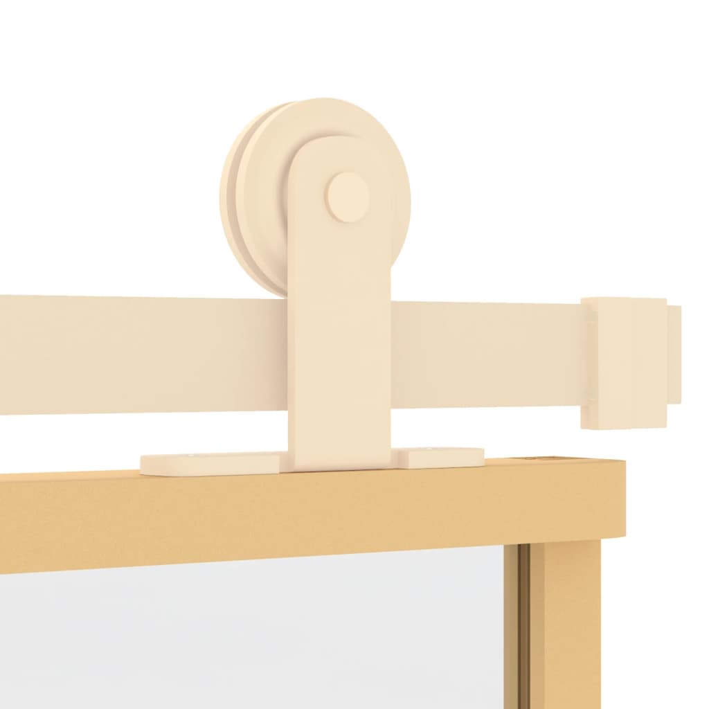 Skyvedør gull 90x205 cm gjennomsiktig ESG glass og aluminium