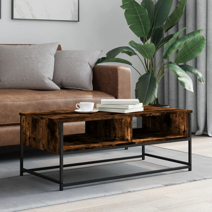 Salongbord røkt eik 100x51x40 cm konstruert tre