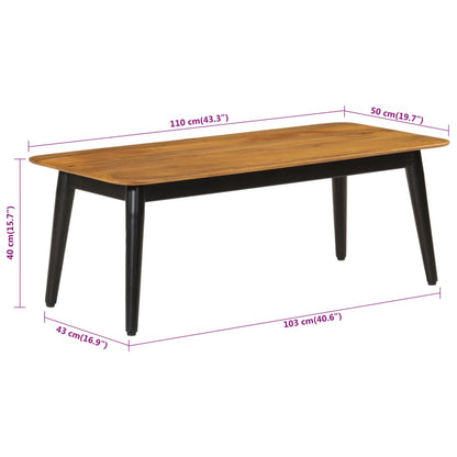 Salongbord 110x50x40 cm heltre mango og jern
