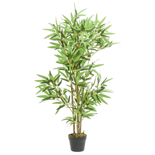 Kunstig bambustre 552 blader 120 cm grønn