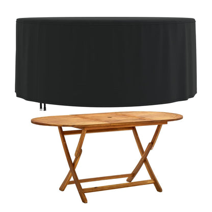 Hagemøbeltrekk svart Ø 182x71 cm 420D oxford