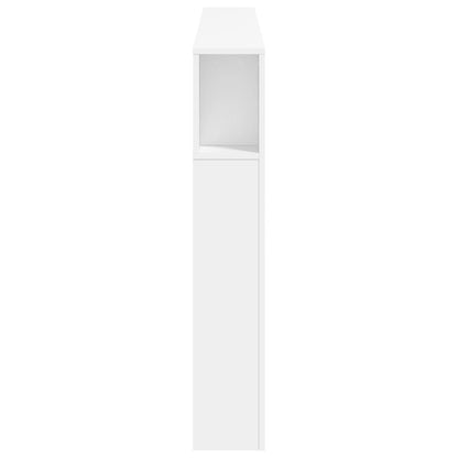 Sengegavl med LED hvit 180x18,5x103,5 cm konstruert tre