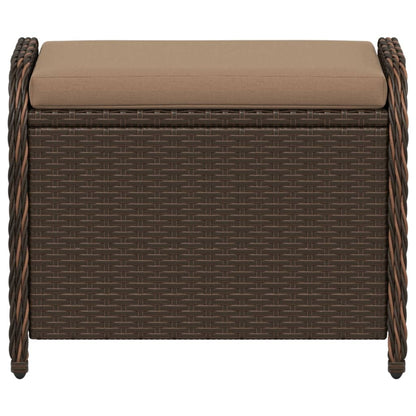 Hagekrakk med pute brun 58x46x46 cm polyrotting