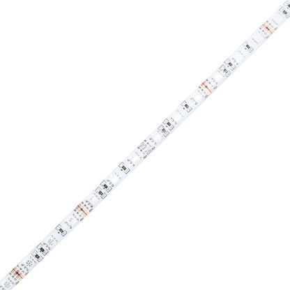 Sengeramme med LED-lys hvit 180x200 cm konstruert tre