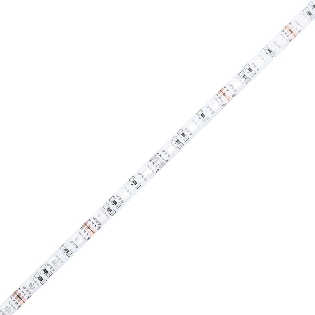 Sengeramme med LED-lys hvit 180x200 cm