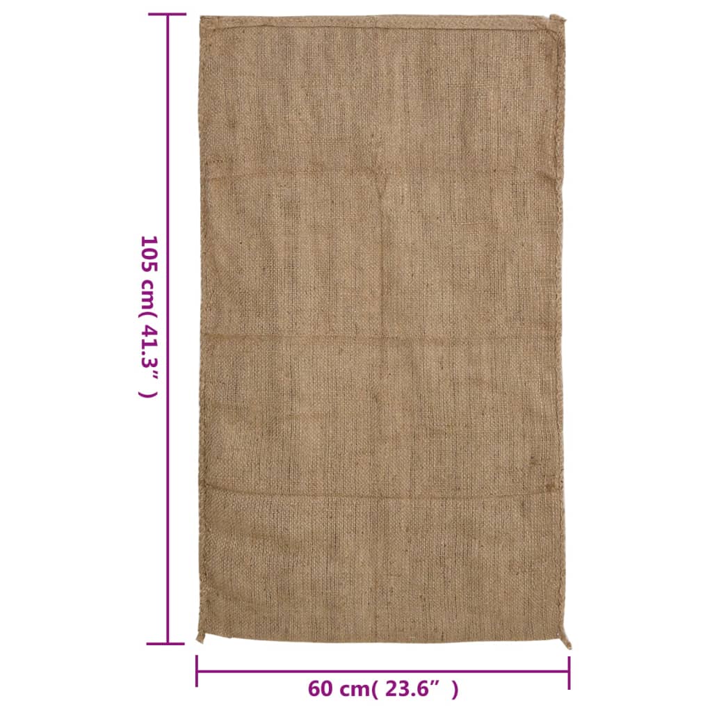 Jutesekker 5 stk 60x105 cm 100% jute 340 gsm