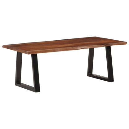 Sofabord honningbrun 110x55x40 cm heltre akasie