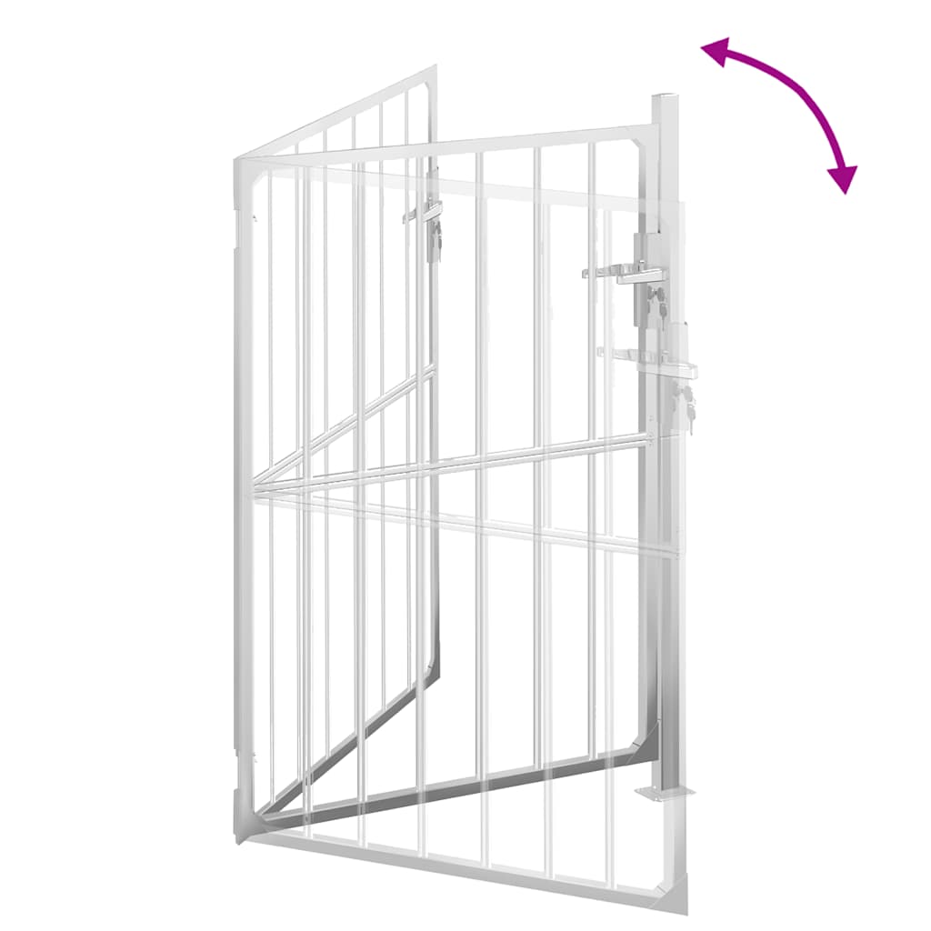 Hageport 85x145 cm rustfritt stål