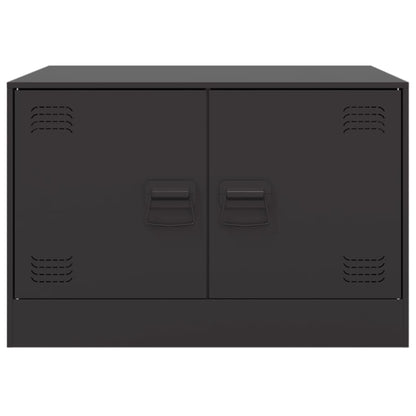 Hagesalongbord svart 67x50x44 cm stål