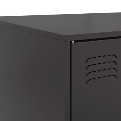 Hagesalongbord svart 67x50x44 cm stål