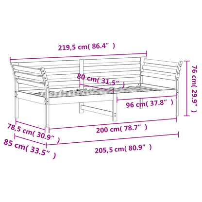 Dagseng uten madrass 80x200 cm heltre furu