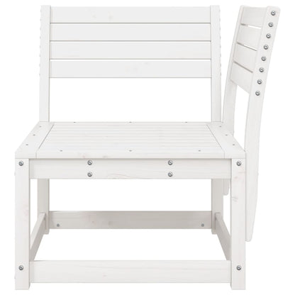 Hagesofa for hjørne hvit 73x73x78 cm heltre furu