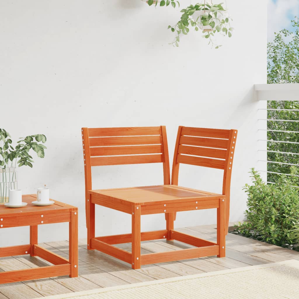 Hagesofa for hjørne voksbrun 73x73x78 cm heltre furu