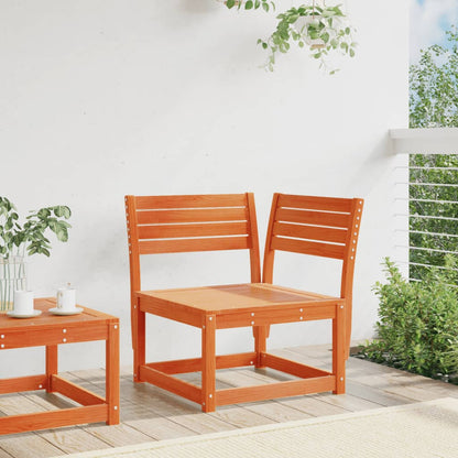 Hagesofa for hjørne voksbrun 73x73x78 cm heltre furu