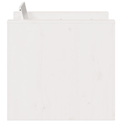 Hagesofa hvit 79x60x62 cm heltre furu