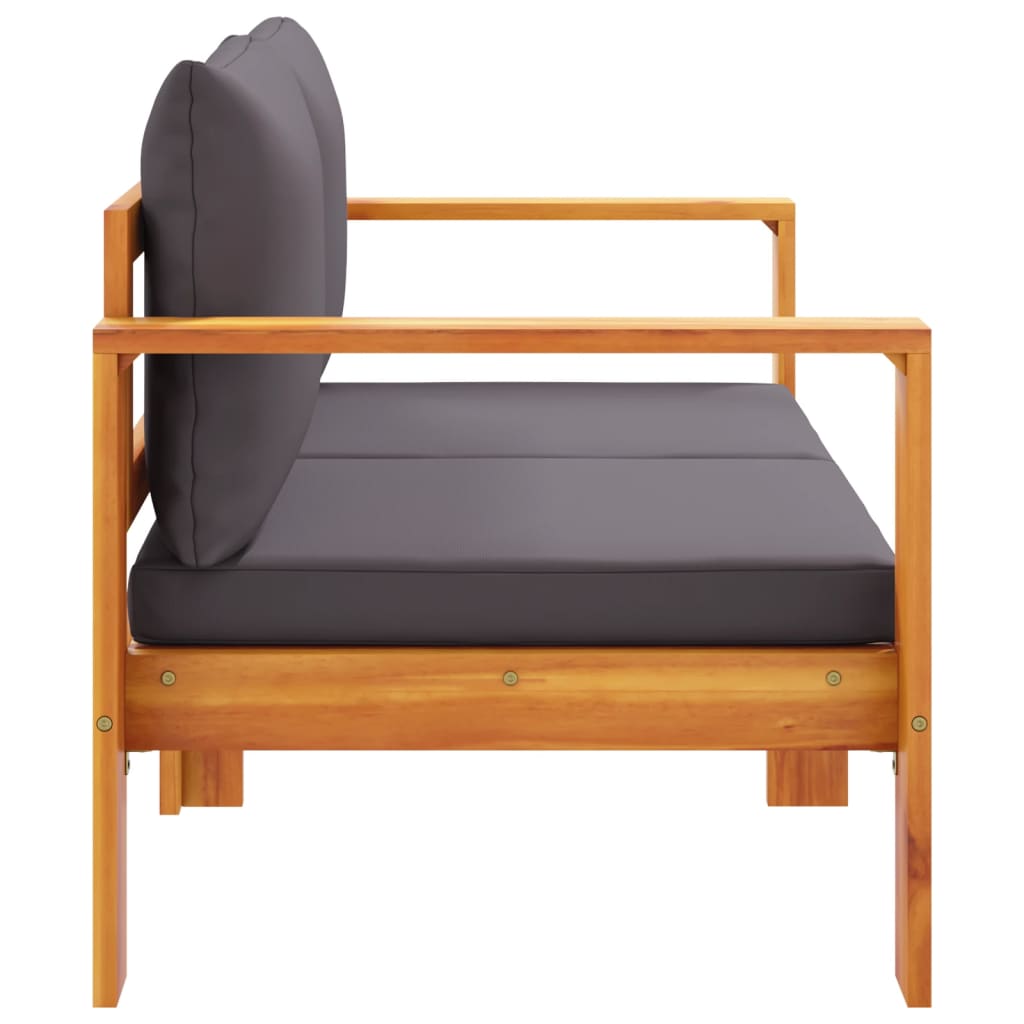 Hagesofa med puter 2-seters heltre akasie