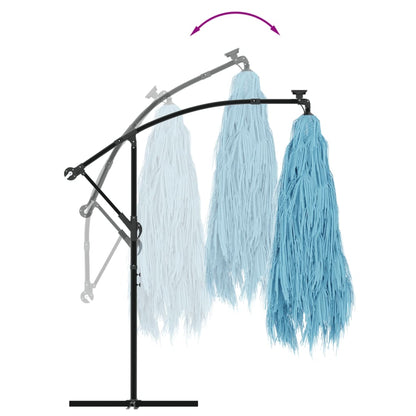 Hageparasoll med stålstang blå 269x269x235 cm