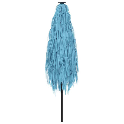 Hageparasoll med stålstang blå 248x248x248 cm