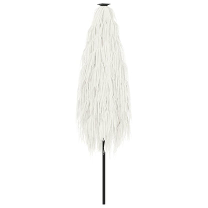 Hageparasoll med stålstang hvit 248x248x248 cm