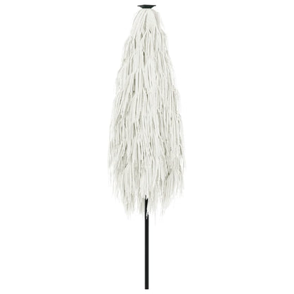 Hageparasoll med stålstang hvit 300x200x250 cm