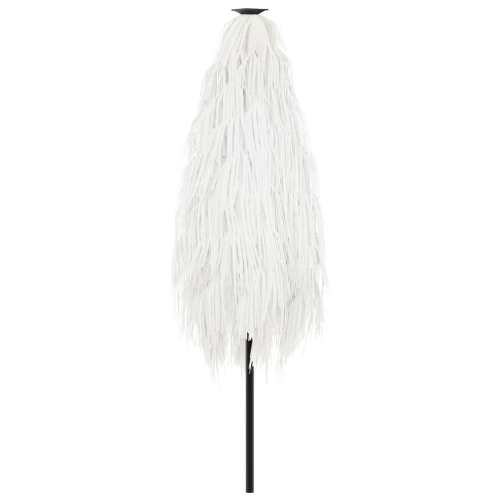 Hageparasoll med stålstang hvit 223x223x213 cm