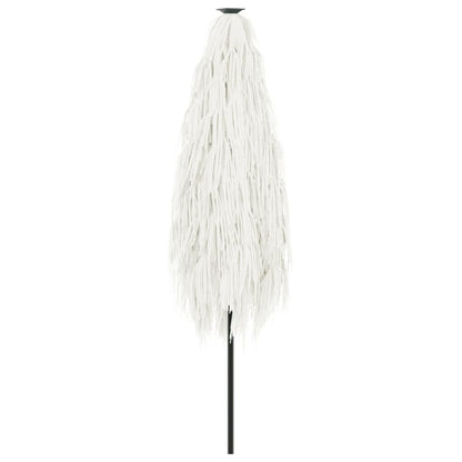 Hageparasoll med stålstang hvit 388x388x248 cm