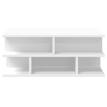 Sofabord hvit 70x70x29 cm konstruert tre