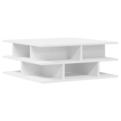 Sofabord hvit 70x70x29 cm konstruert tre