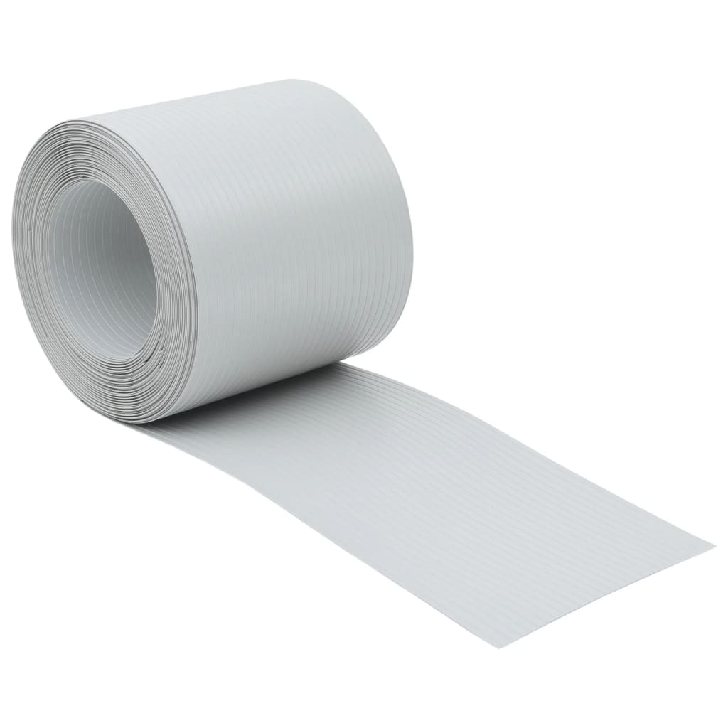 Hageskjermer 10 stk lysegrå 252,5x19 cm PVC