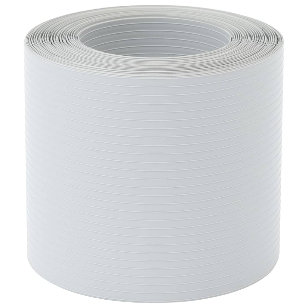 Hageskjermer 10 stk lysegrå 252,5x19 cm PVC